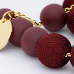 Laden Sie das Bild in den Galerie-Viewer, Necklace VANESSA BARONI Wrapped Beads Matt Bordeaux