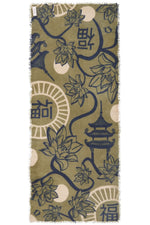 Laden Sie das Bild in den Galerie-Viewer, Schal PURSCHOEN Temple of Silence Olive Navy
