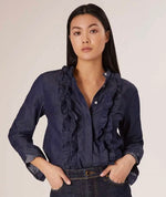 Laden Sie das Bild in den Galerie-Viewer, Bluse SOSUE Ruffle Blouse Denim
