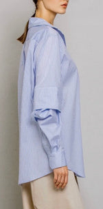 Laden Sie das Bild in den Galerie-Viewer, Bluse BALOSSA Legend Streifen und Weiß
