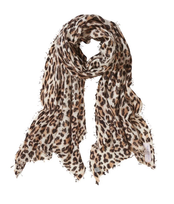 Schal PURSCHOEN Leo Beige Schoko