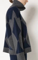 Laden Sie das Bild in den Galerie-Viewer, Pullover SMINFINITY Comfy Argyle Jumper

