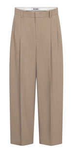 Laden Sie das Bild in den Galerie-Viewer, Hose ROSSI Noa Crop Business Linen Greige
