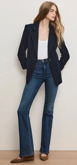 Laden Sie das Bild in den Galerie-Viewer, Blazer VERONICA BEARD Battista Dickey Navy
