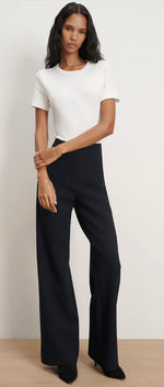 Laden Sie das Bild in den Galerie-Viewer, Hose VERONICA BEARD Tonelli Navy
