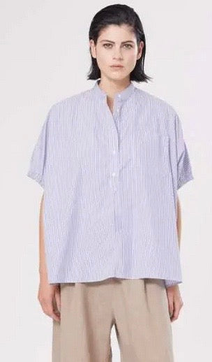 Bluse SOSUE Cowboy Button Blue White Stripes