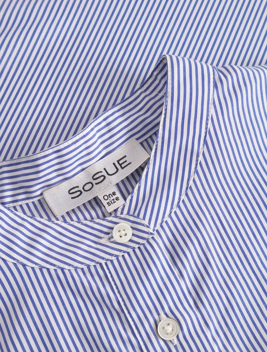 Bluse SOSUE Cowboy Button Blue White Stripes