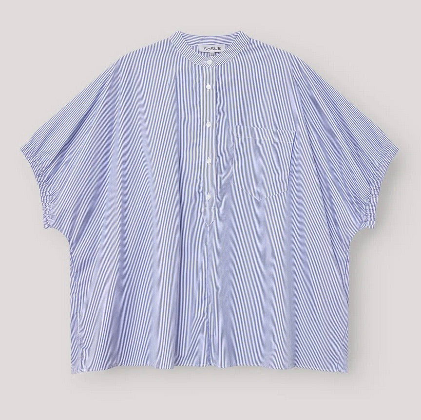 Bluse SOSUE Cowboy Button Blue White Stripes