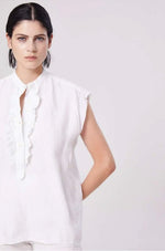 Laden Sie das Bild in den Galerie-Viewer, Bluse SOSUE Barcelona Linen White
