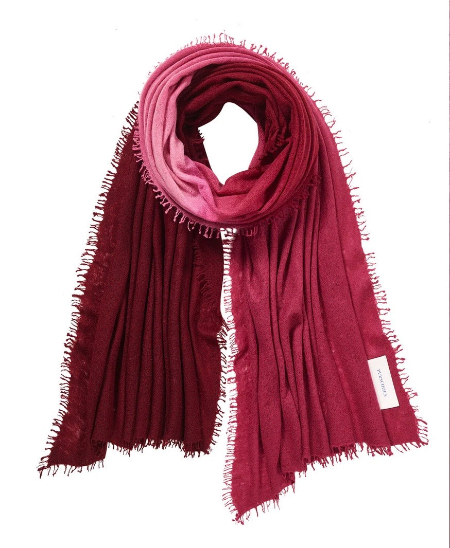 Schal PURSCHOEN Ombre Beere-Bordo
