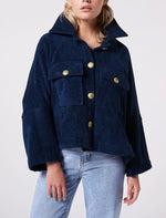 Laden Sie das Bild in den Galerie-Viewer, Jacke BAINDOUX Gaby Dark Blue

