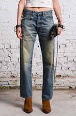 Laden Sie das Bild in den Galerie-Viewer, Jeans R13 Boyfriend Jean Clinton Blue
