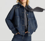 Laden Sie das Bild in den Galerie-Viewer, Jacke SOSUE Oversized Denim Bomber
