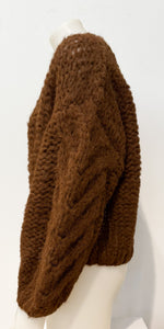 Laden Sie das Bild in den Galerie-Viewer, cardigan MAIAMI Cable Bomber Teddy Brown
