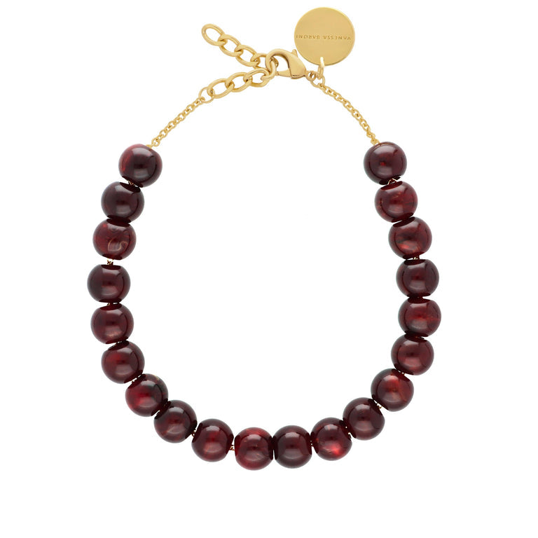 Small Beads Nacklace VANESSA BARONI Bordeaux