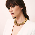 Laden Sie das Bild in den Galerie-Viewer, Necklace VANESSA BARONI Wrapped Beads Gold
