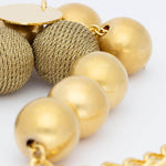 Laden Sie das Bild in den Galerie-Viewer, Necklace VANESSA BARONI Wrapped Beads Gold
