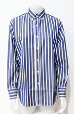 Laden Sie das Bild in den Galerie-Viewer, Bluse BLOOMING Streifen Blau
