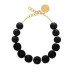 Laden Sie das Bild in den Galerie-Viewer, Necklace VANESSA BARONI Wrapped Beads Matt Black
