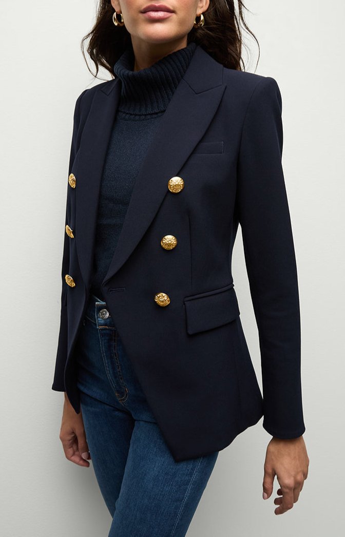 Blazer VERONICA BEARD Miller Dickey Navy/Gold