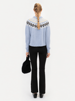 Laden Sie das Bild in den Galerie-Viewer, Pullover ANNA V BERG Laura Fair Isle Blueberry Latte
