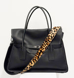 Laden Sie das Bild in den Galerie-Viewer, Tasche VISONA’ Timeless Nero Leo Strap
