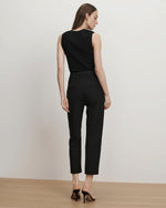 Laden Sie das Bild in den Galerie-Viewer, Hose VERONICA BEARD Renzo Schwarz Silber
