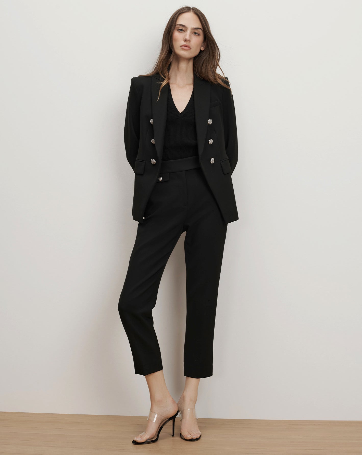 Hose VERONICA BEARD Renzo Schwarz Silber