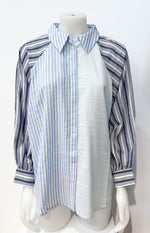 Laden Sie das Bild in den Galerie-Viewer, Bluse MII Patchwork Blue
