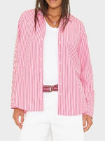 Laden Sie das Bild in den Galerie-Viewer, Bluse XIRENA Beau Candy Red Stripes
