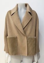 Laden Sie das Bild in den Galerie-Viewer, Jacke Fake Fur VALENTINI Camel
