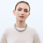 Laden Sie das Bild in den Galerie-Viewer, Small Beads Necklace Short Silver Vintage VANESSA BARONI

