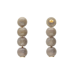 Small Beads Earring Greige Marble VANESSA BARONI
