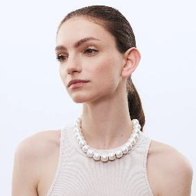 Small Beads Necklace Short Pearl VANESSA BARONI