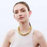 Laden Sie das Bild in den Galerie-Viewer, Small Beads Necklace Short Gold Vintage VANESSA BARONI
